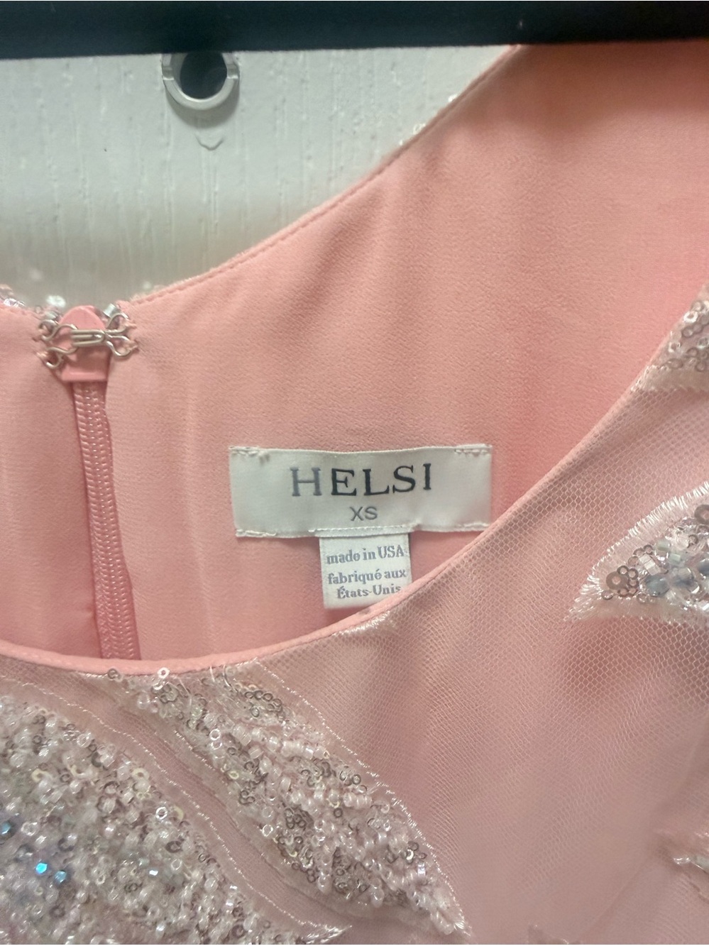 Helsi ELOUISE Embellished Evening Gown in Baby Pink Size XS NWT - Picture 4 of 7